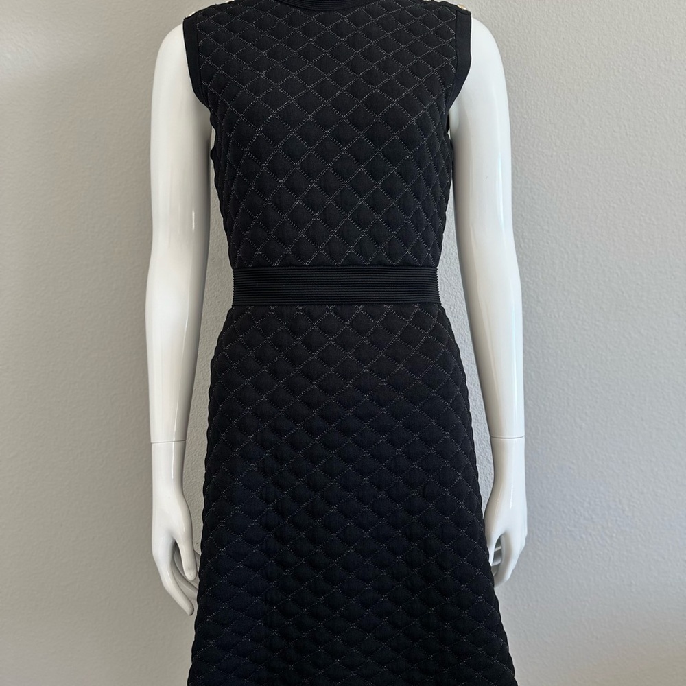 Sandro paris many quilted lurex knit dress - Picture 5 of 13